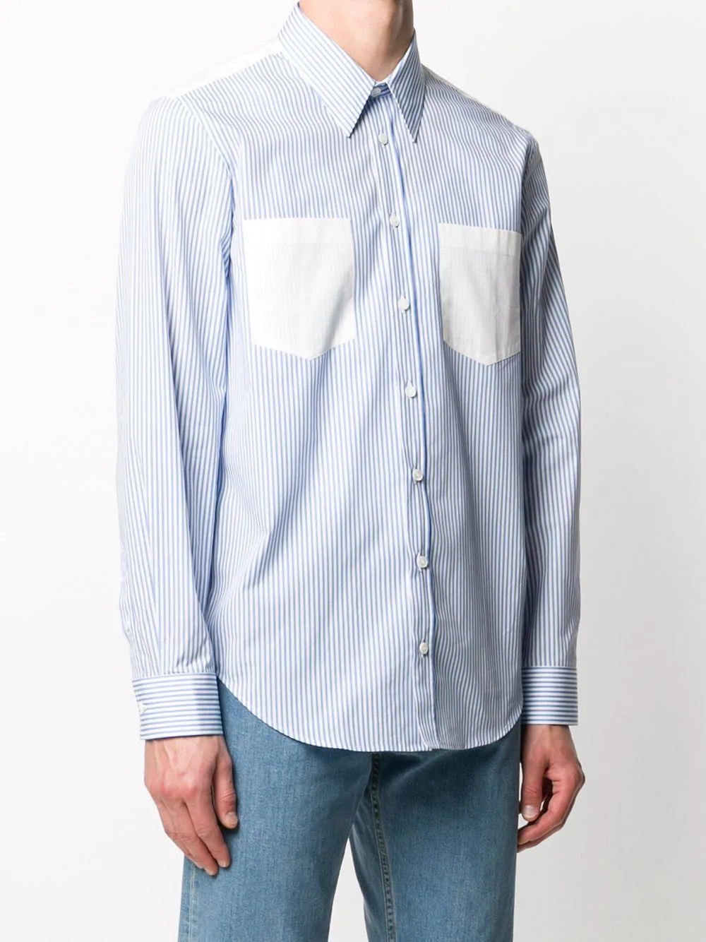 striped cotton long-sleeved shirt - 3