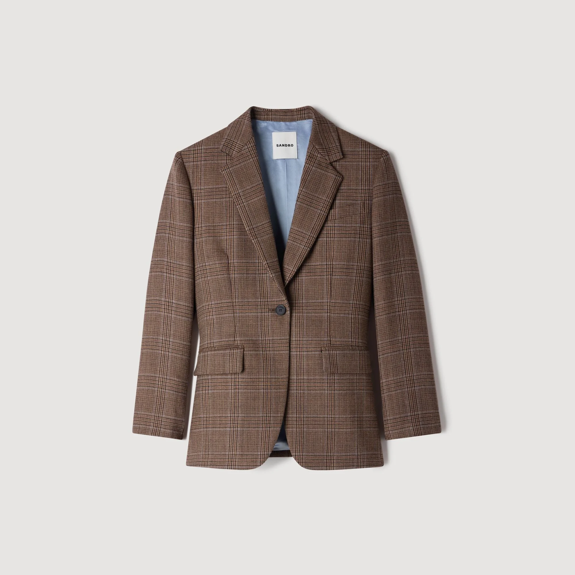 CHECK WOOL JACKET - 1