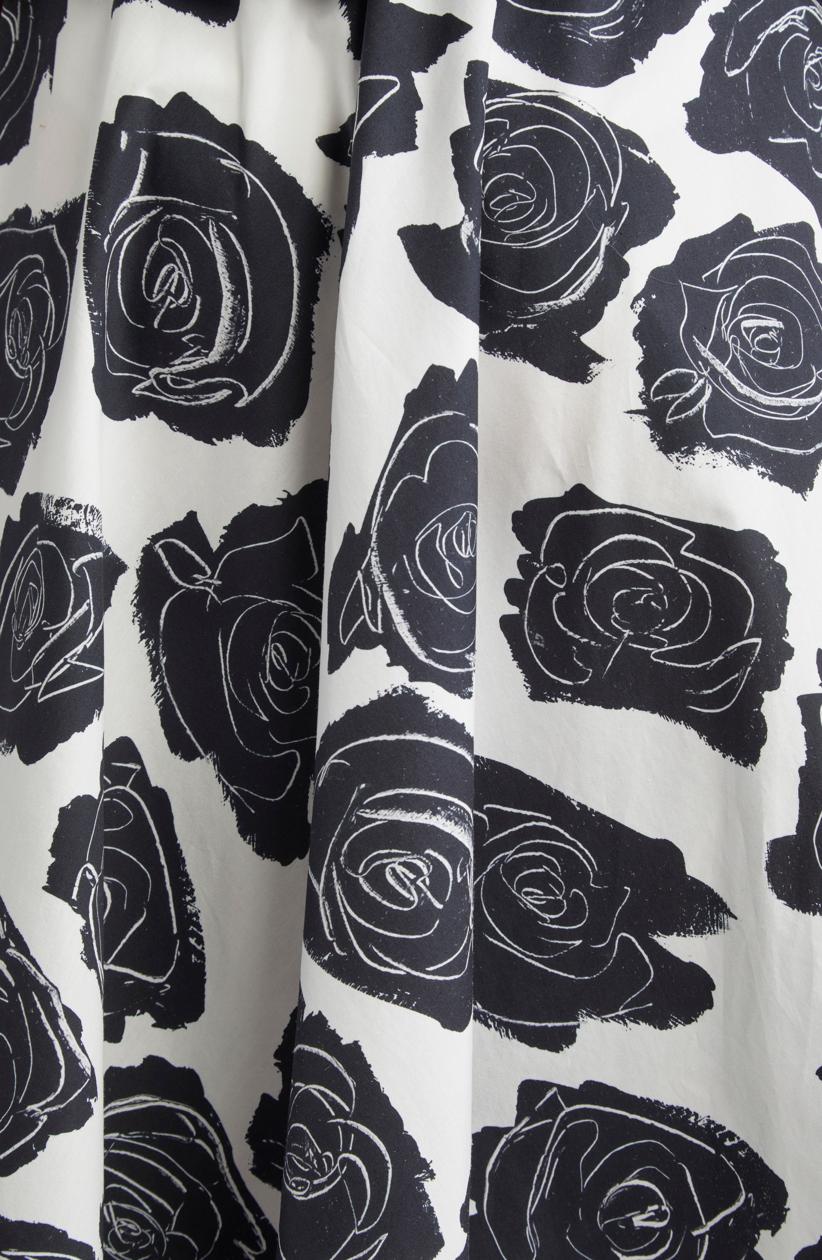Marni Rose Print Cotton Midi Skirt in Lily White at Nordstrom - 7