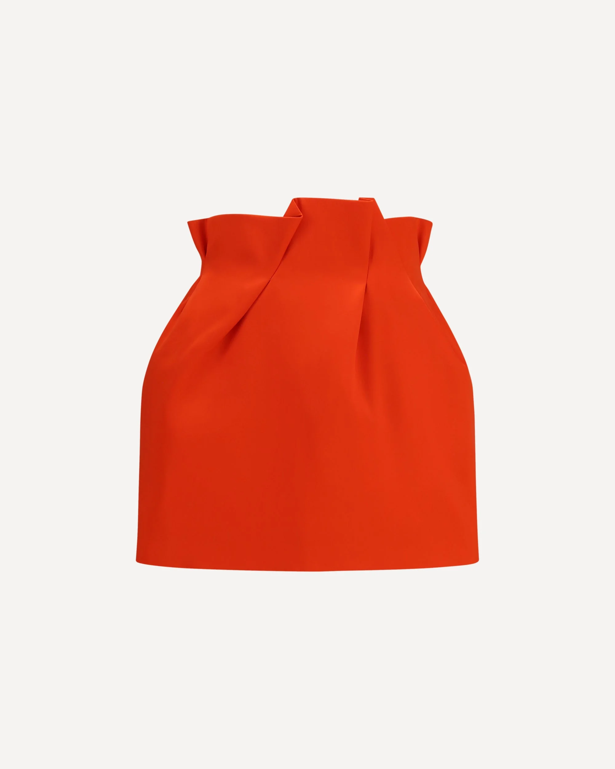 Silk Mini Skirt with ruffled waist - 1