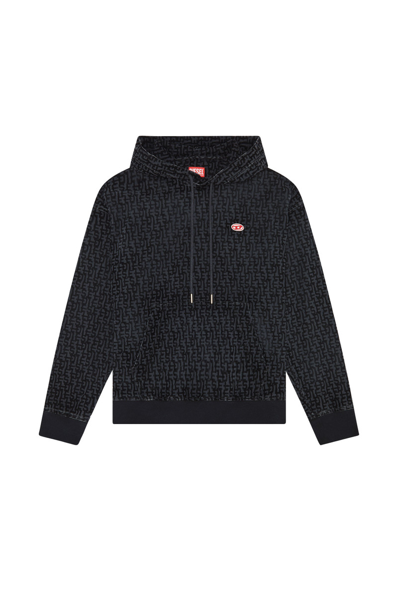 D-UM-RIB TRACK DENIM HOODIE - 1