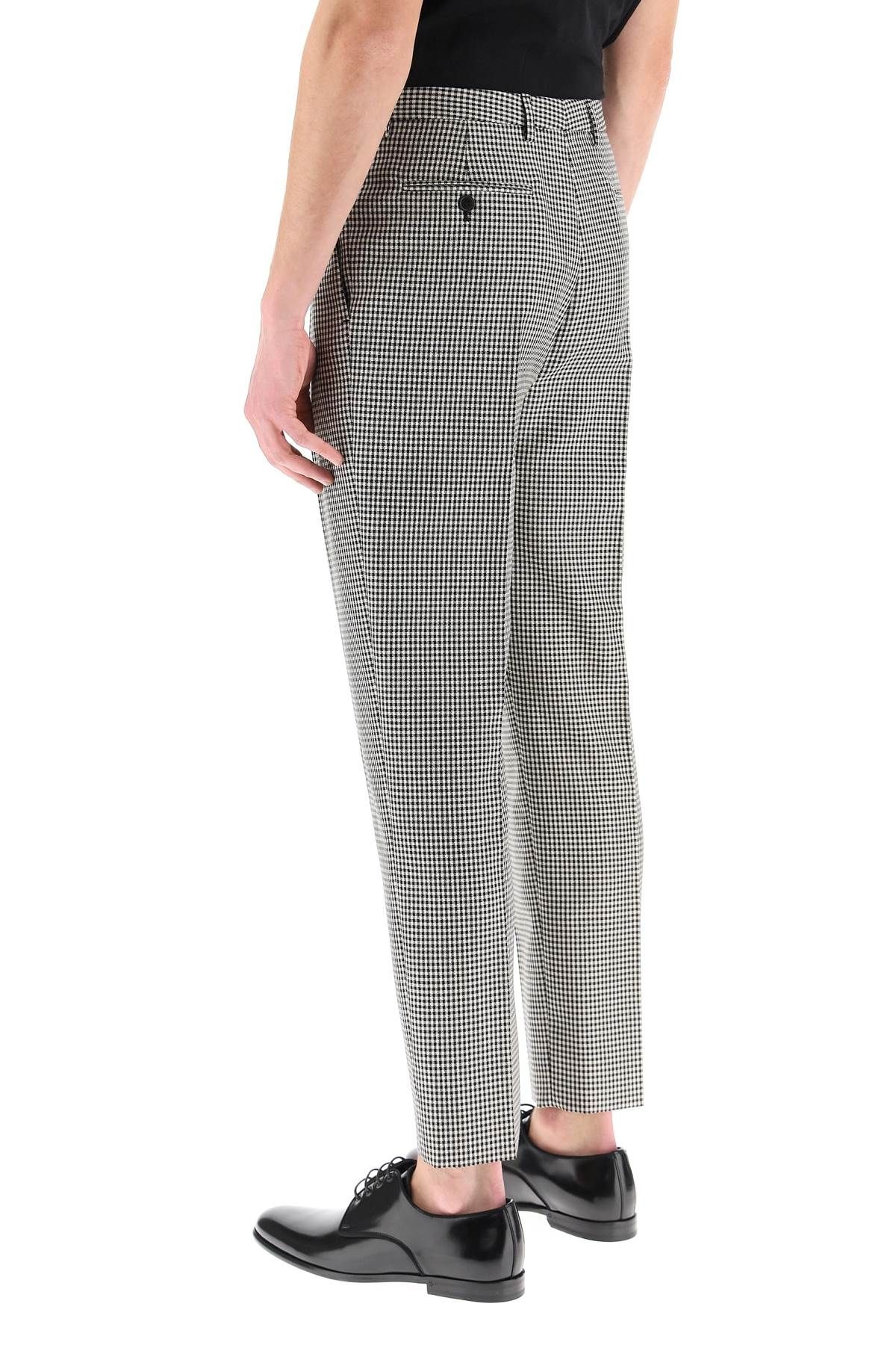 GINGHAM WOOL TROUSERS - 4