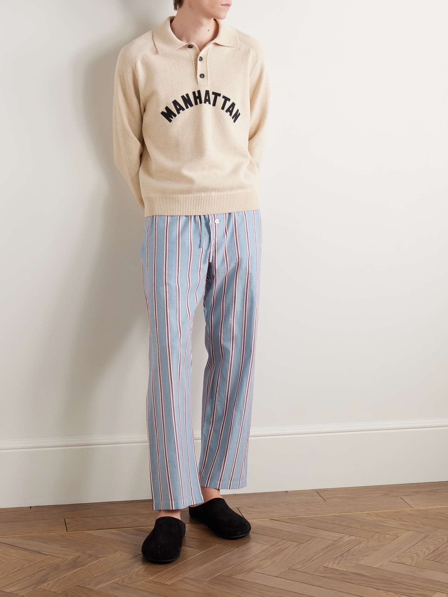 Regatta Straight-Leg Striped Cotton-Voile Drawstring Trousers - 2