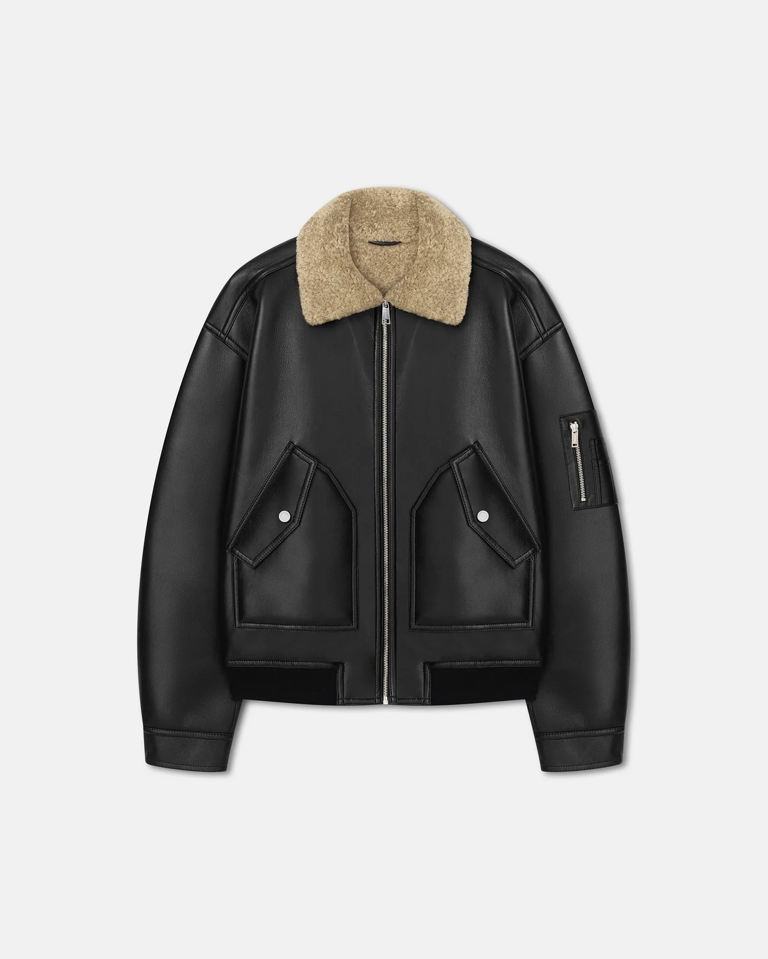 Bonded Shearling Flight Jacket - 1