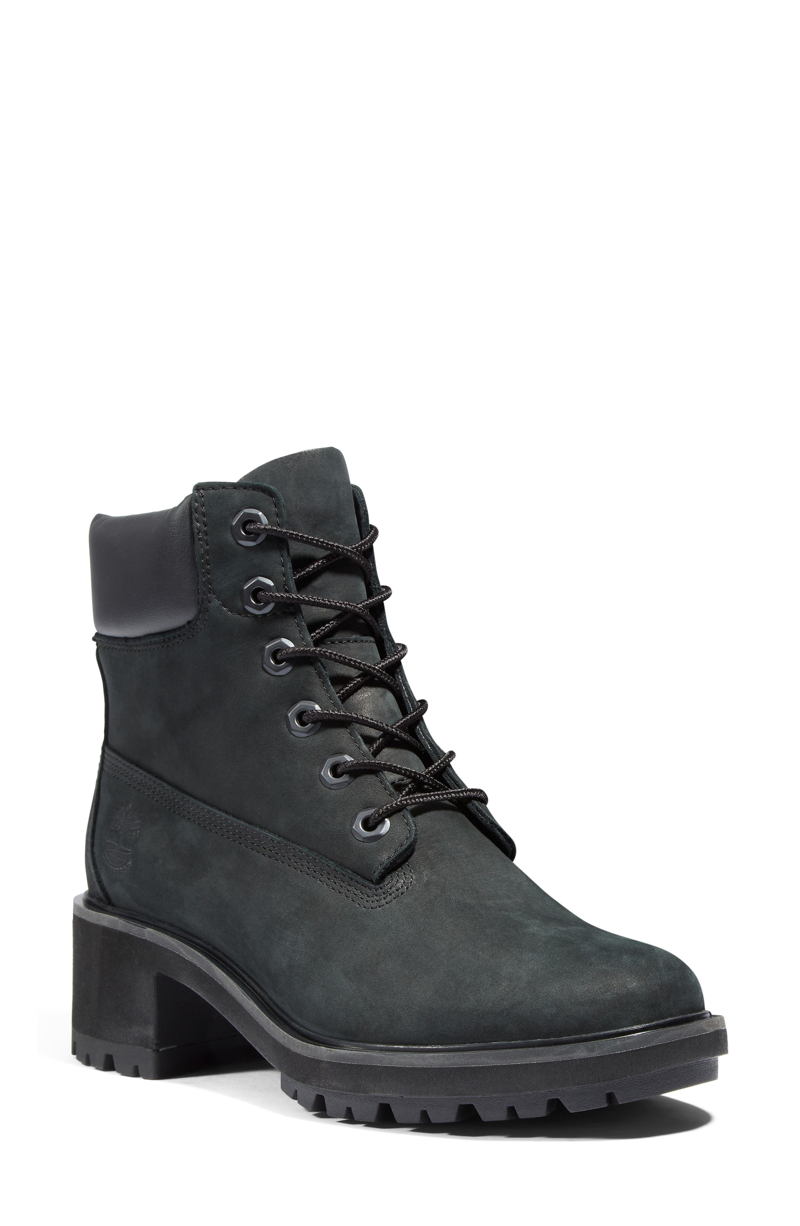 Timberland Kinsley Waterproof Lace-Up Mid Boot in Black at Nordstrom - 1