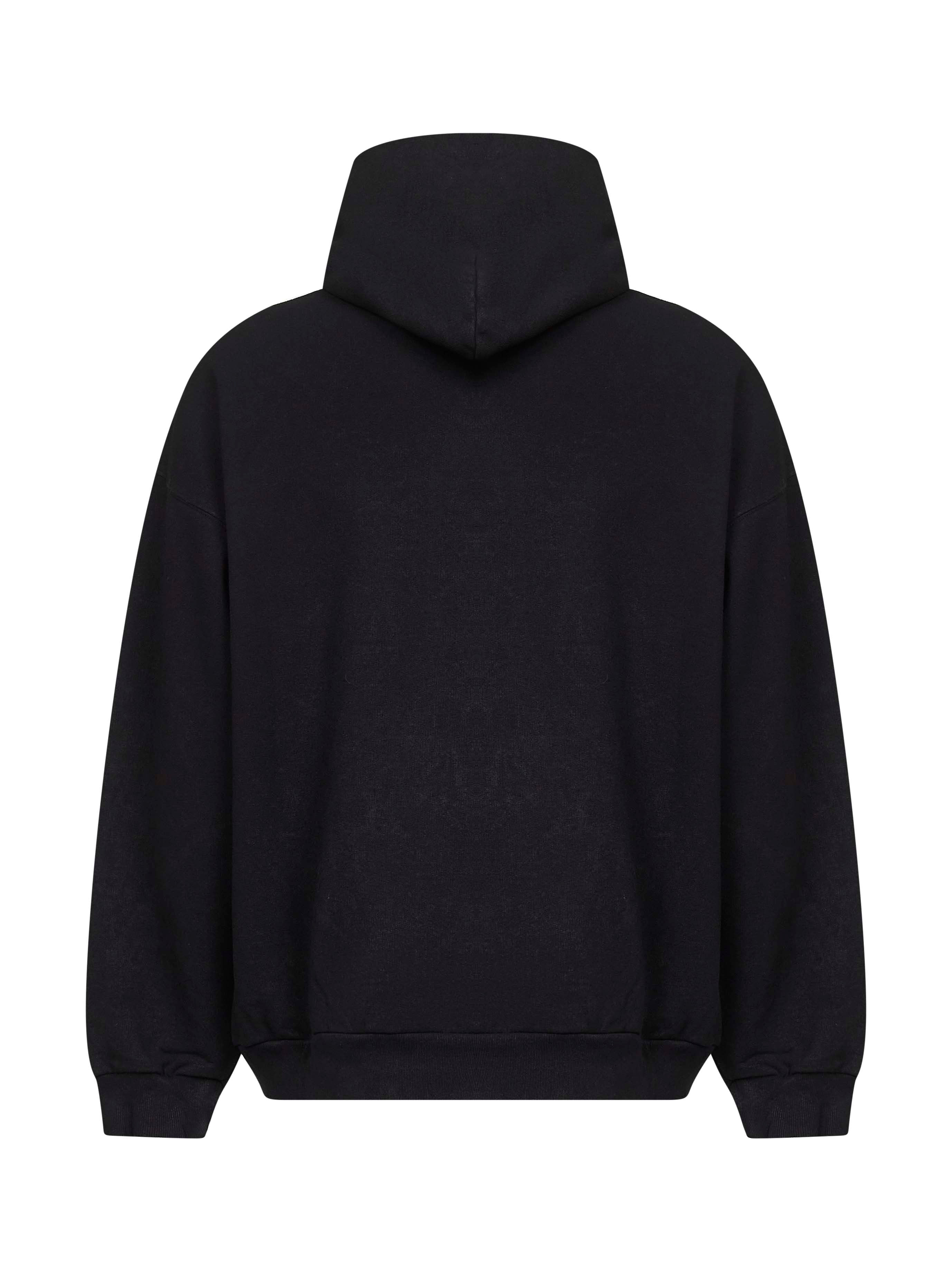 Balenciaga Men Black City Of Angels Medium Fit Hoodie - 2