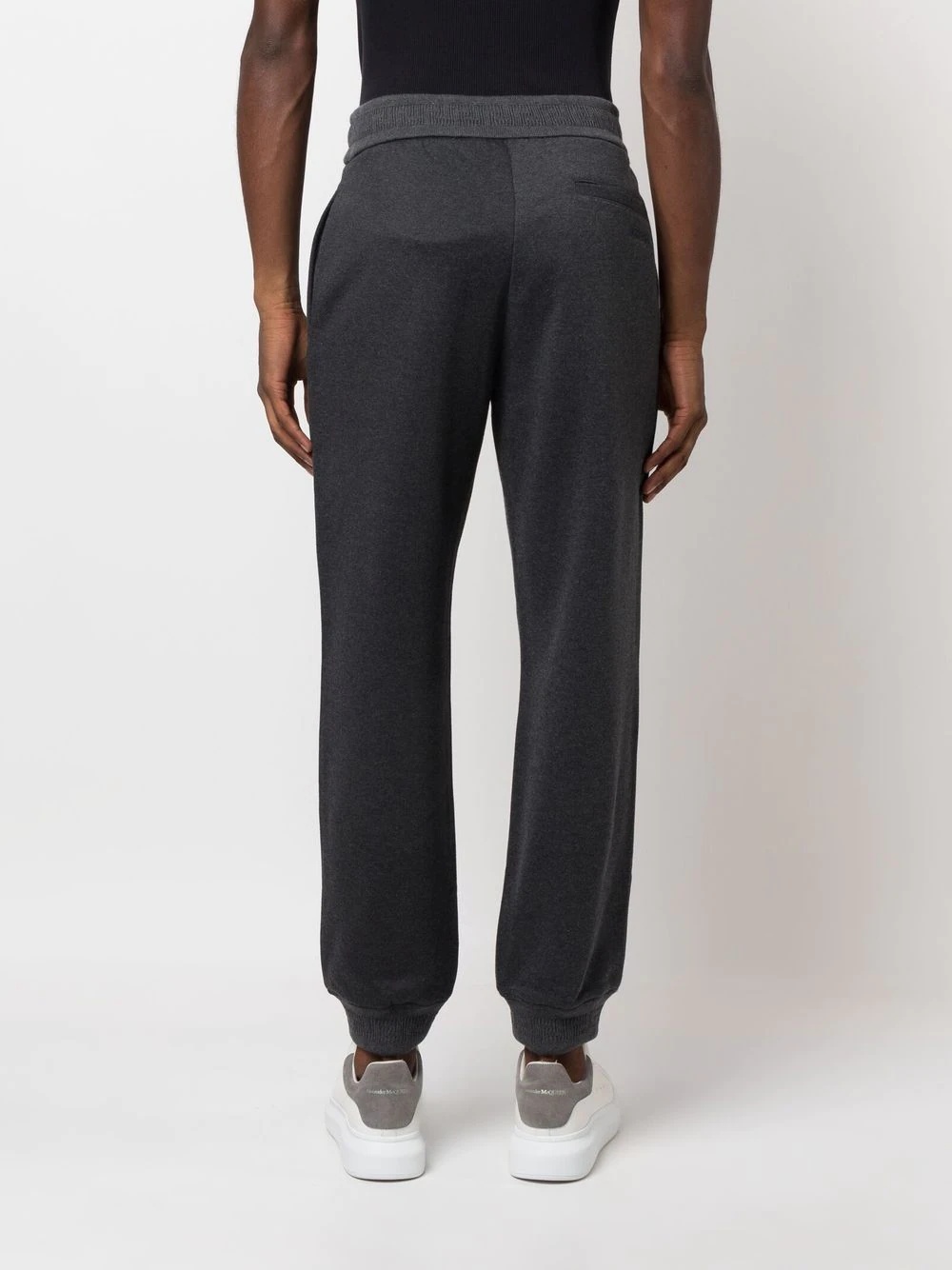 cotton-cashmere blend track pants - 4