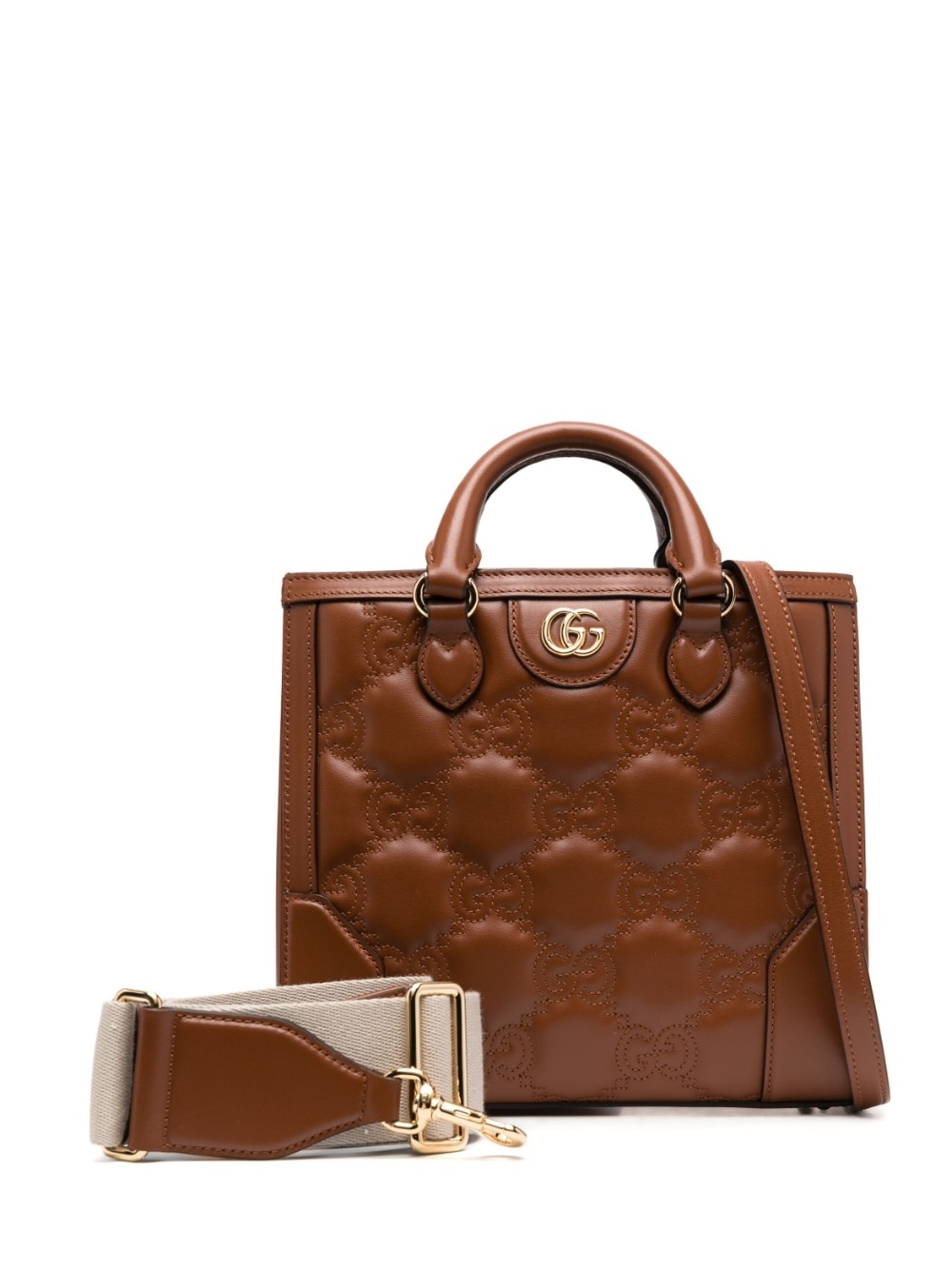 GG logo-embossed mini tote bag - 6