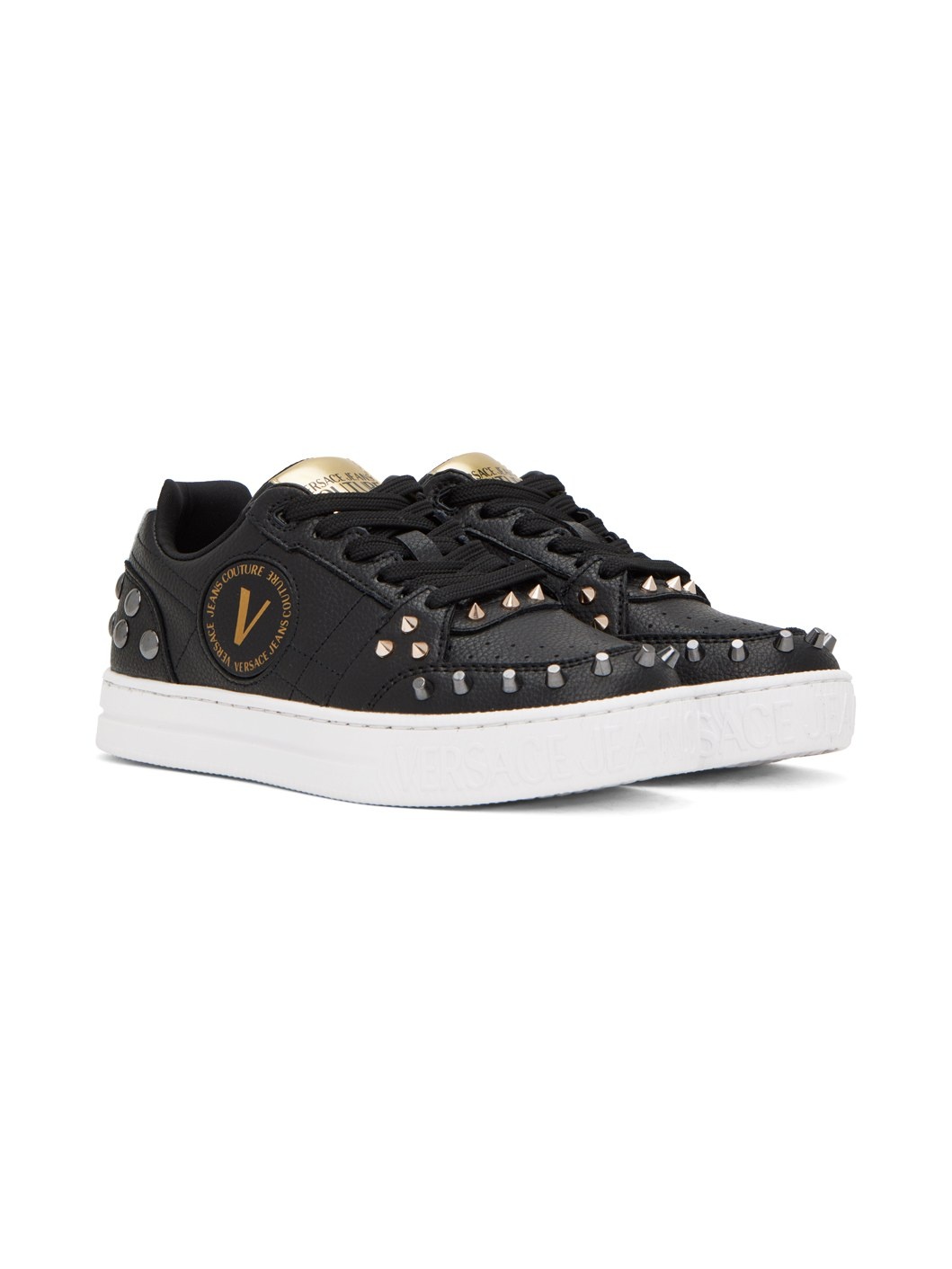 Black Court 88 Spiked Sneakers - 4