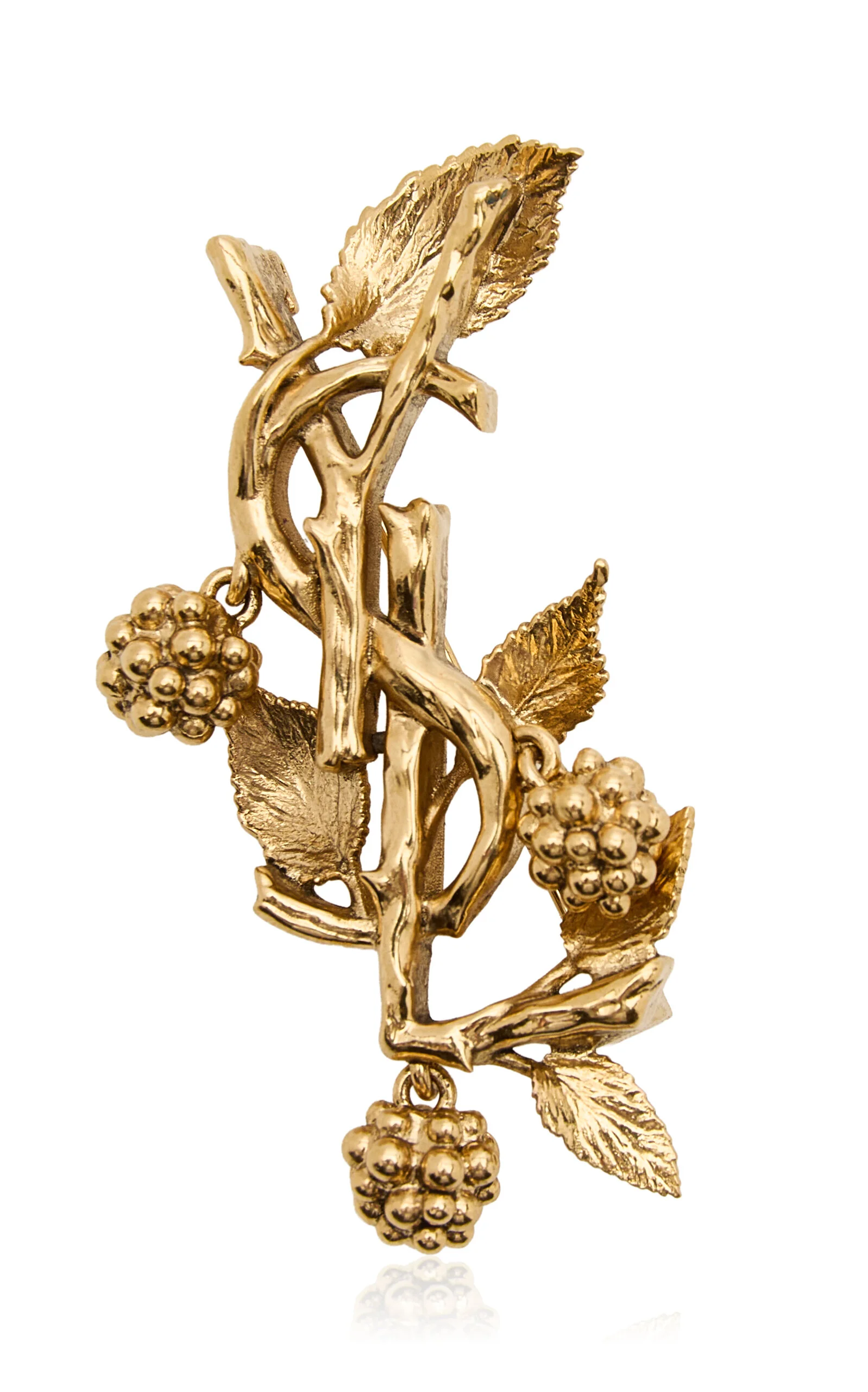YSL Mulberry Metal Brooch gold - 1