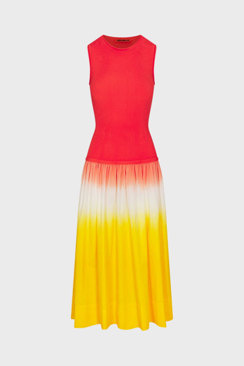 Novo Knit Combo Dress in Sunset Dip Dye 1