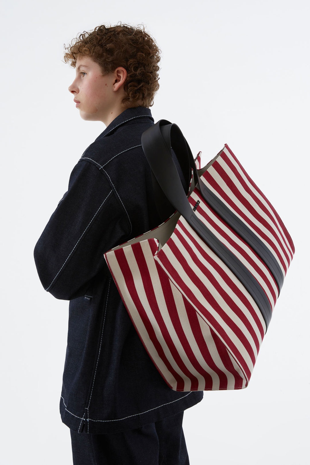 STRIPED PARALLELEPIPEDO MESSENGER BAG - 2