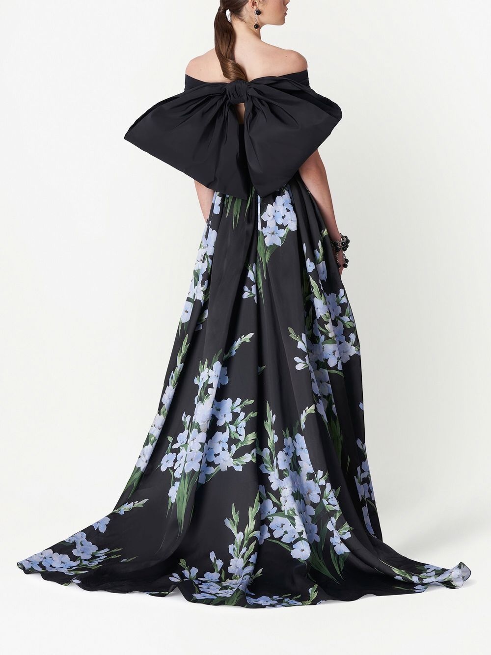 off-shoulder silk cropped top - 3