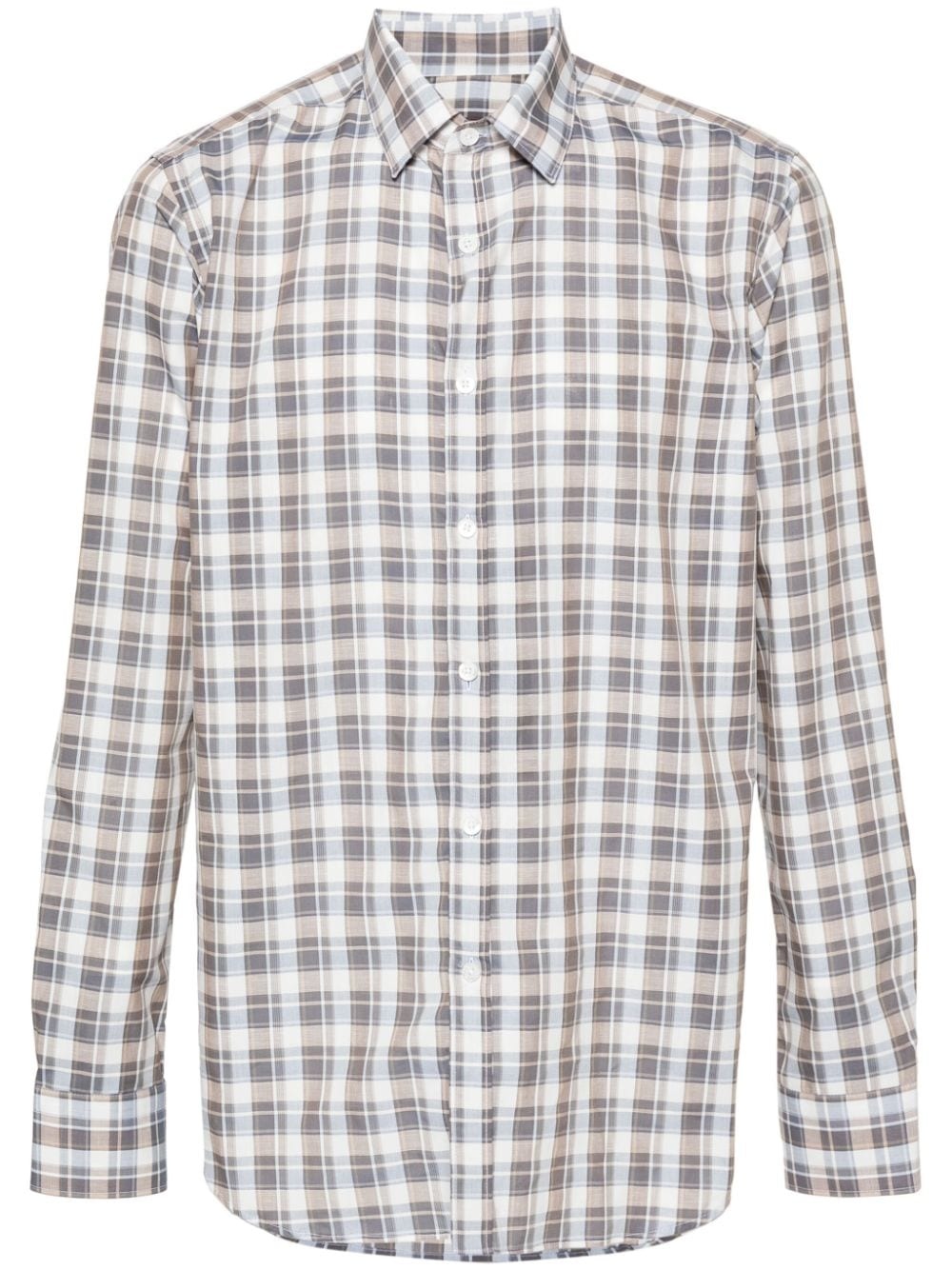 long-sleeves checked shirt - 1