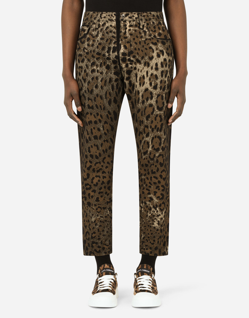 Dolce & Gabbana Loose jeans with DG leopard print outlook