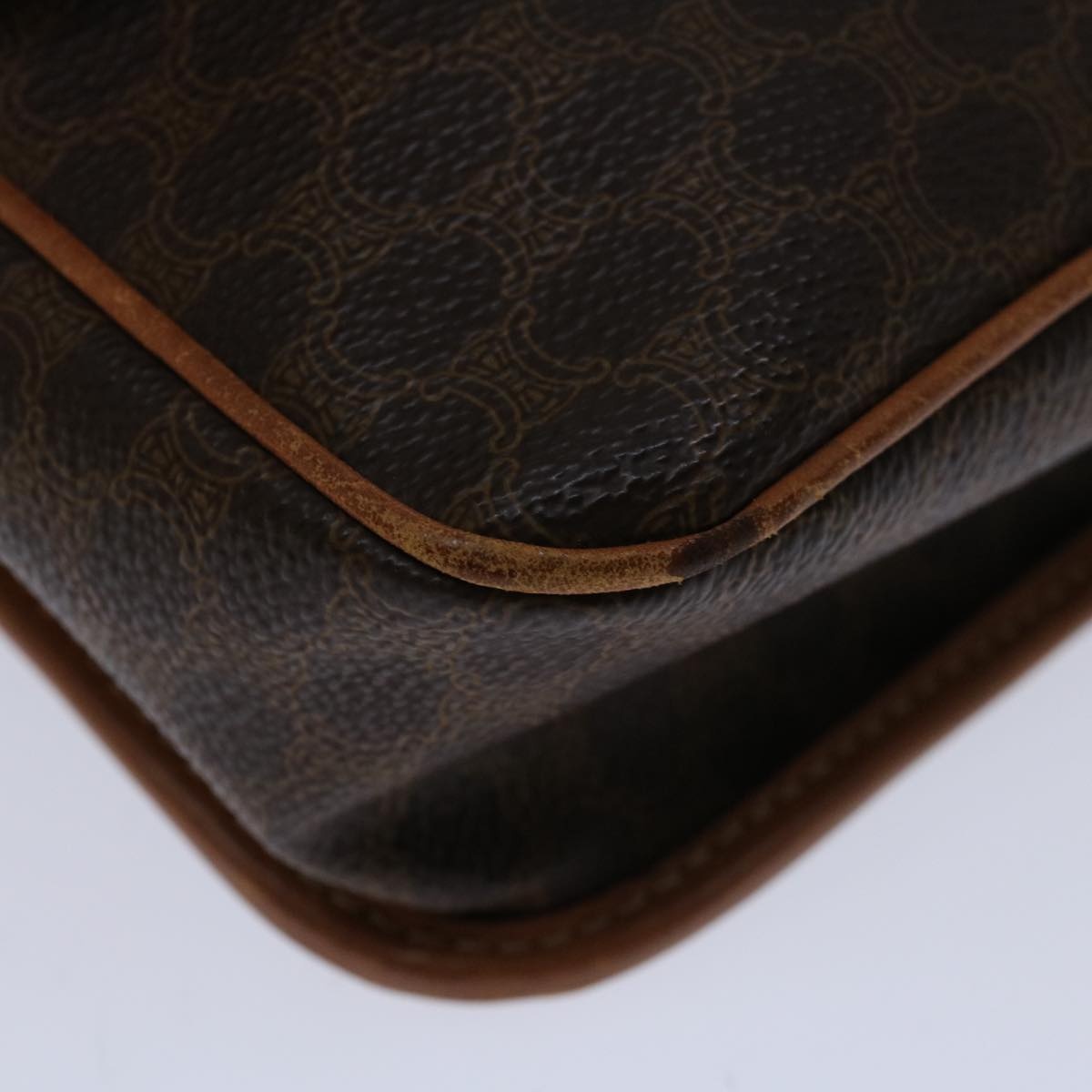 CELINE Macadam Canvas Shoulder Bag Pvc Brown - 10