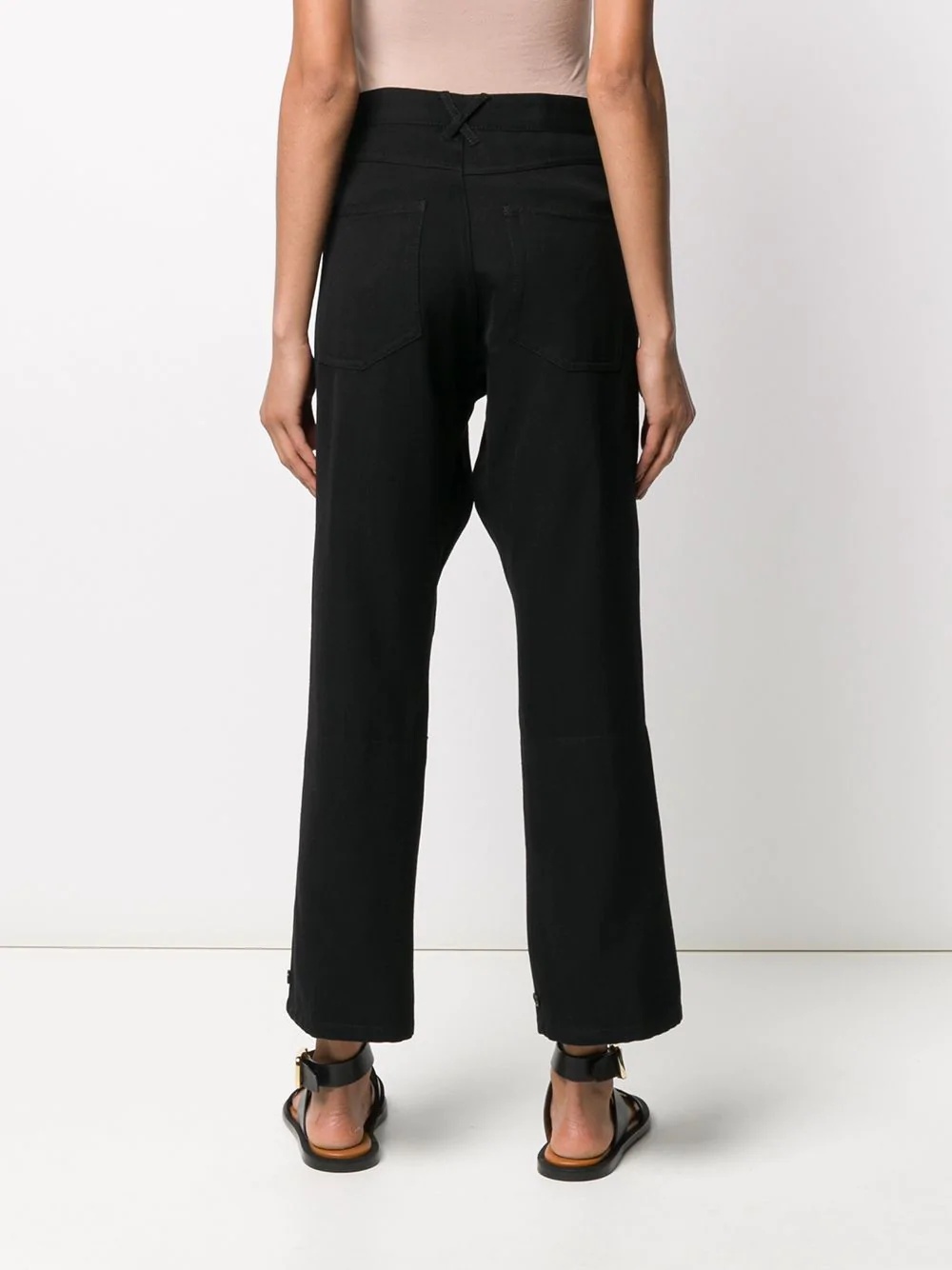 cropped bootcut trousers - 4