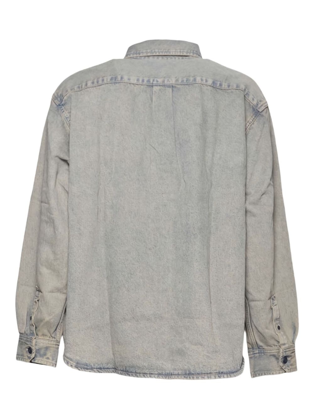 logo-patch denim shirt - 2