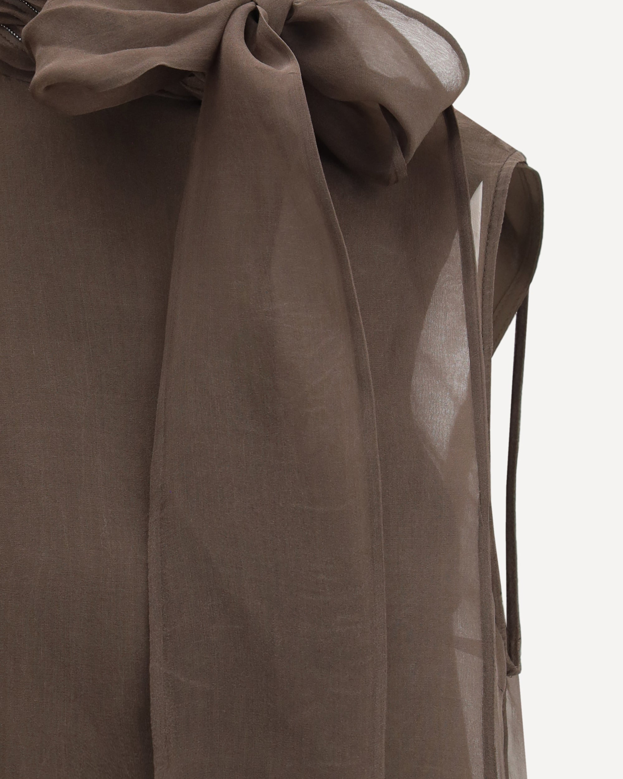 Crispy Silk Top with lavallière - 3