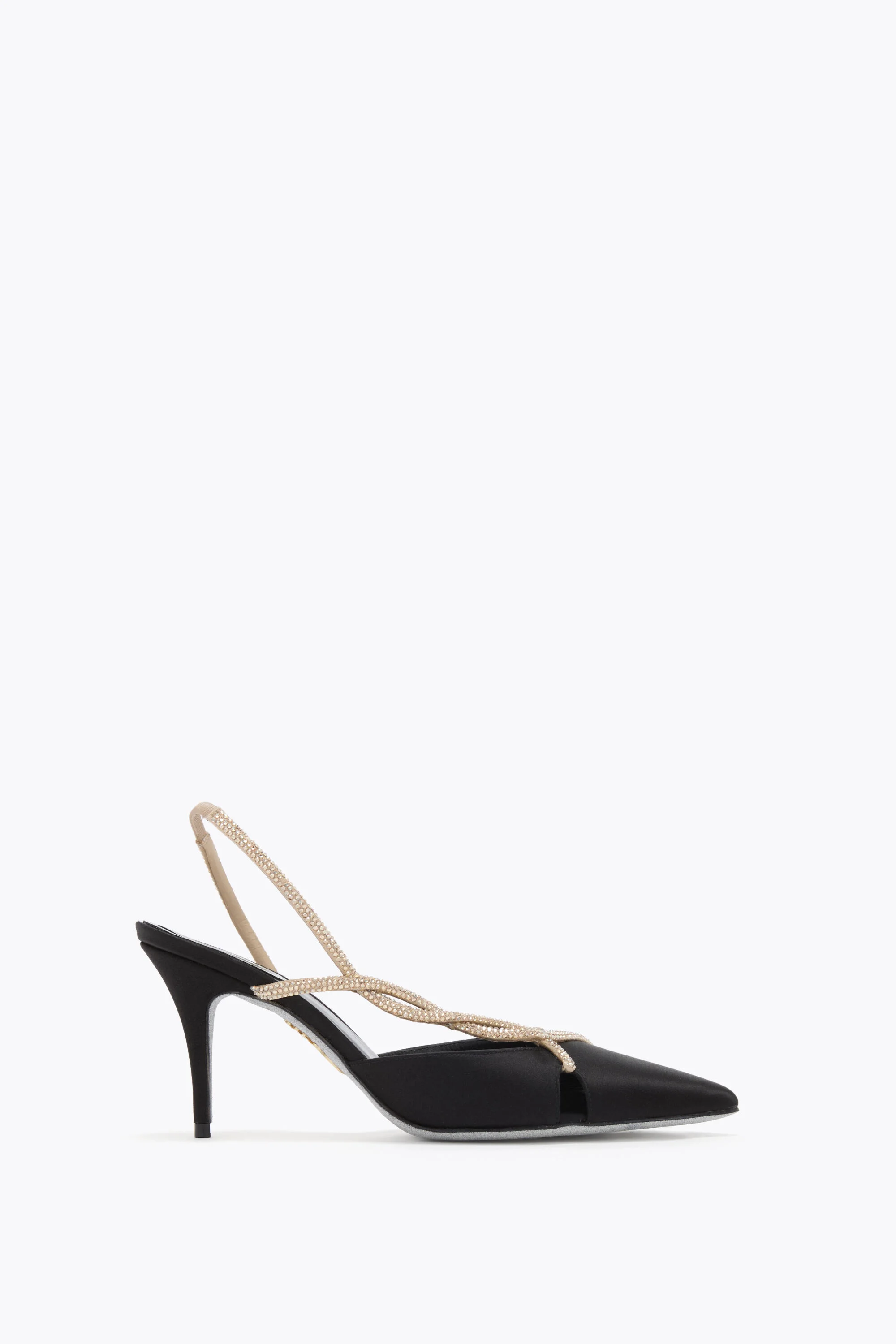 BRAID BLACK AND GOLD SLINGBACK 80 - 1