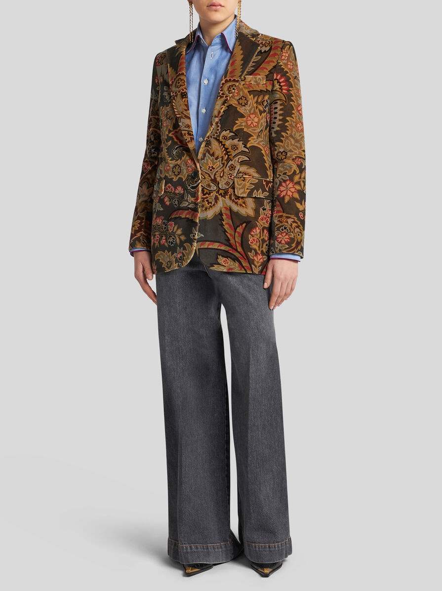 PRINTED VELVET JACKET - 4