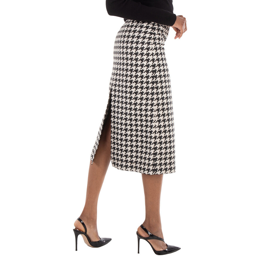 Burberry Houndstooth Pattern Midi Skirt - 3