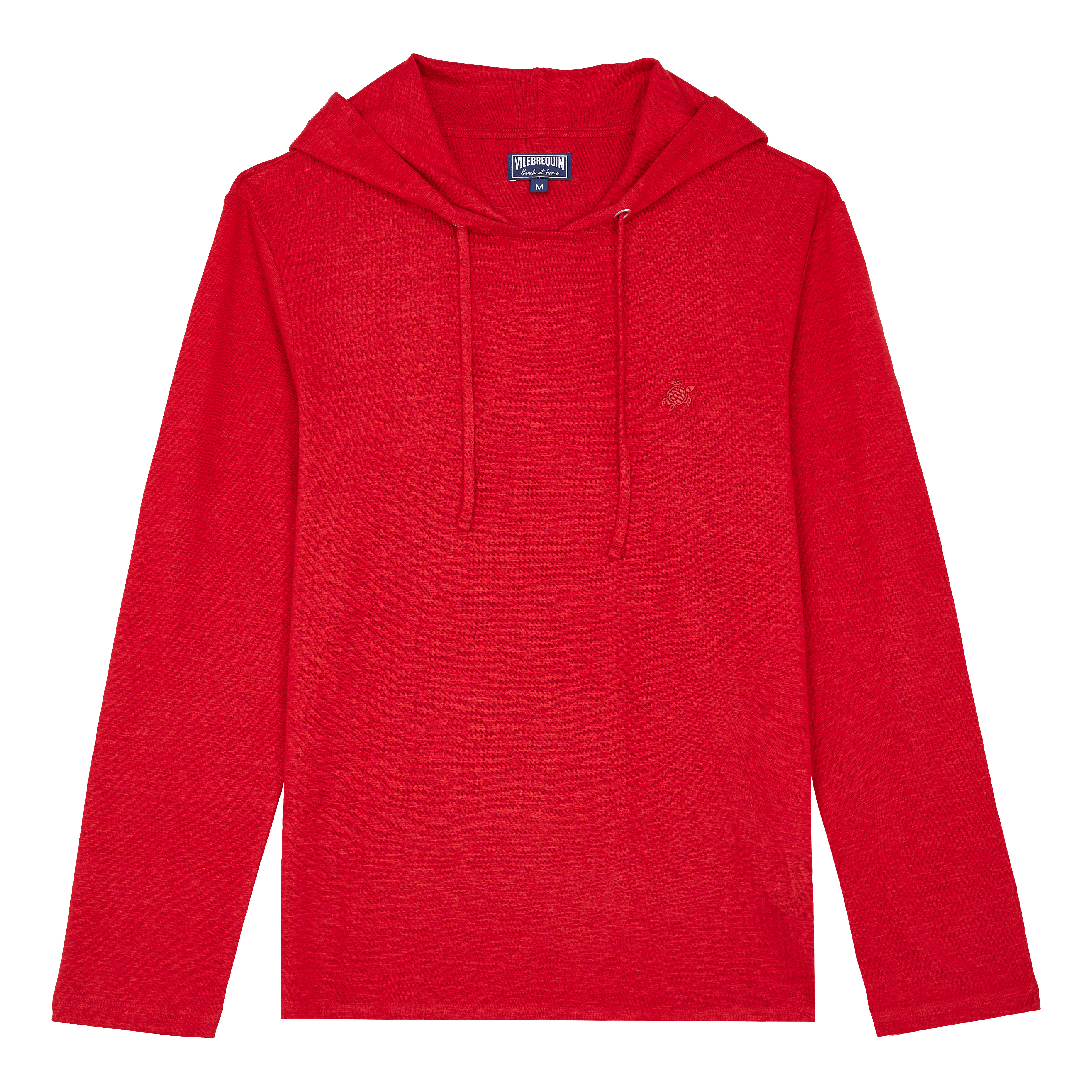 Men Linen Long-sleeves Hoodie T-shirt - 1