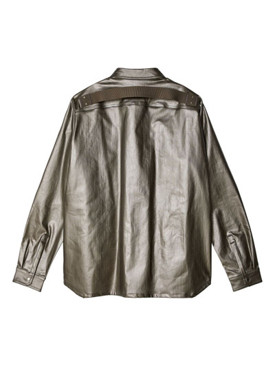 Rick Owens Fogpocket high-shine shirt jacket outlook