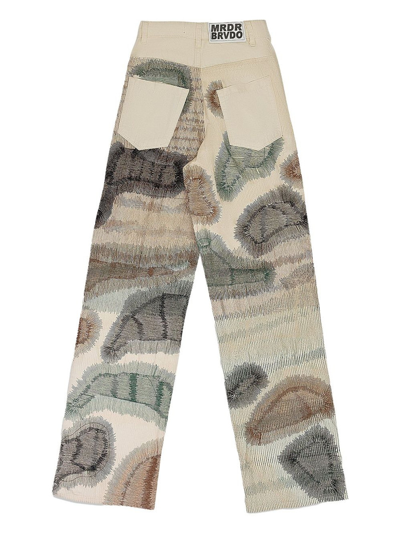 WHO DECIDES WAR embroidery jeans outlook