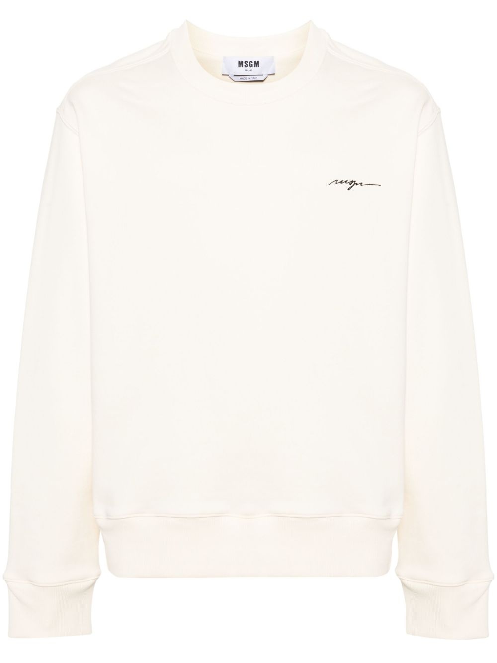 embroidered-logo cotton sweatshirt - 1