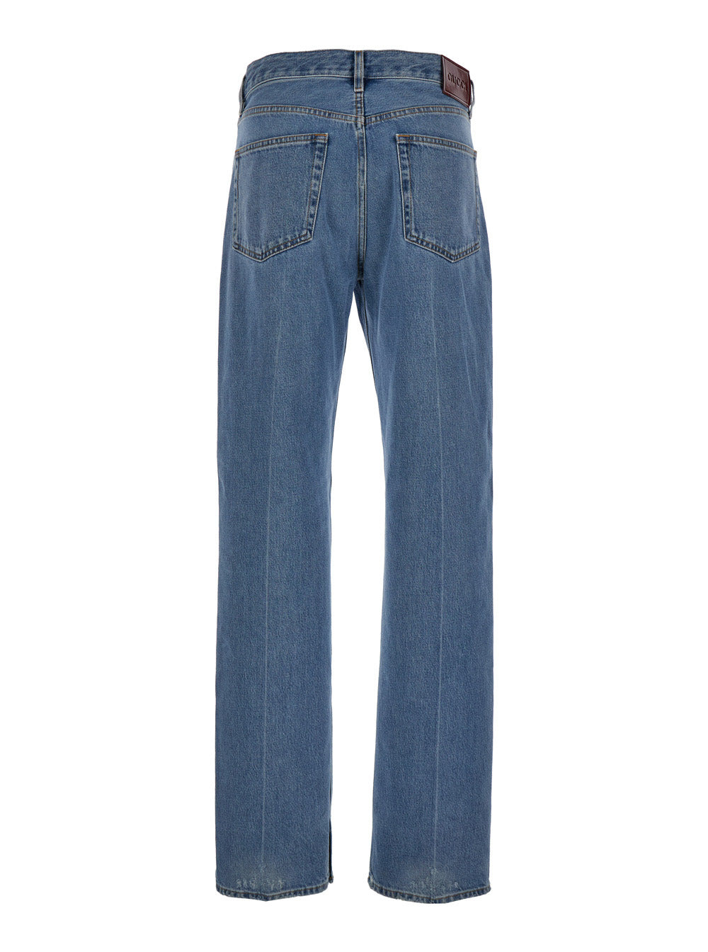 Gucci Women '90'S' Light Blue Straight Jeans With Logo Patch In Denim Woman - 2