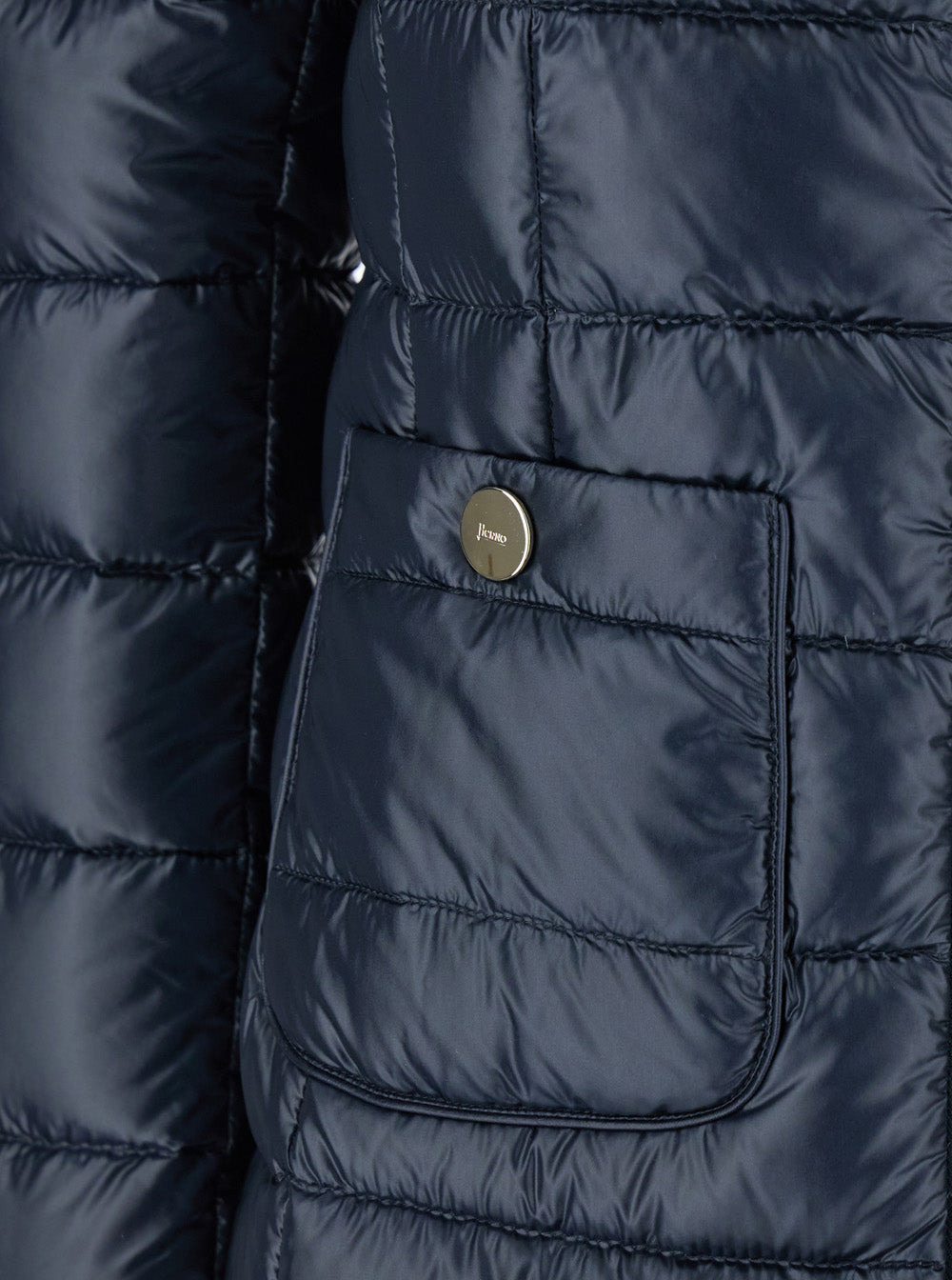 Herno Women 'Maria' Blue Down Jacket With Front Zip Closure And Two Front Patch Pockets In Tech Fabr - 3