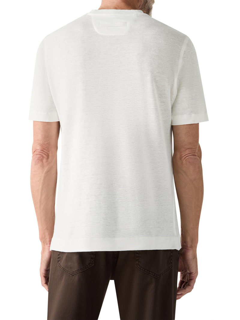Men's Oasi Lino T-Shirt - White 3
