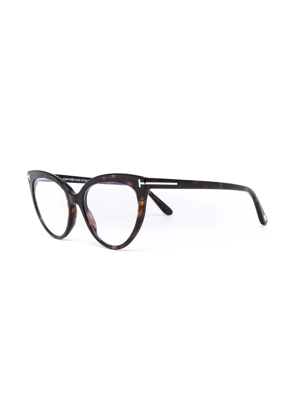 tortoiseshell-effect cat-eye glasses - 2