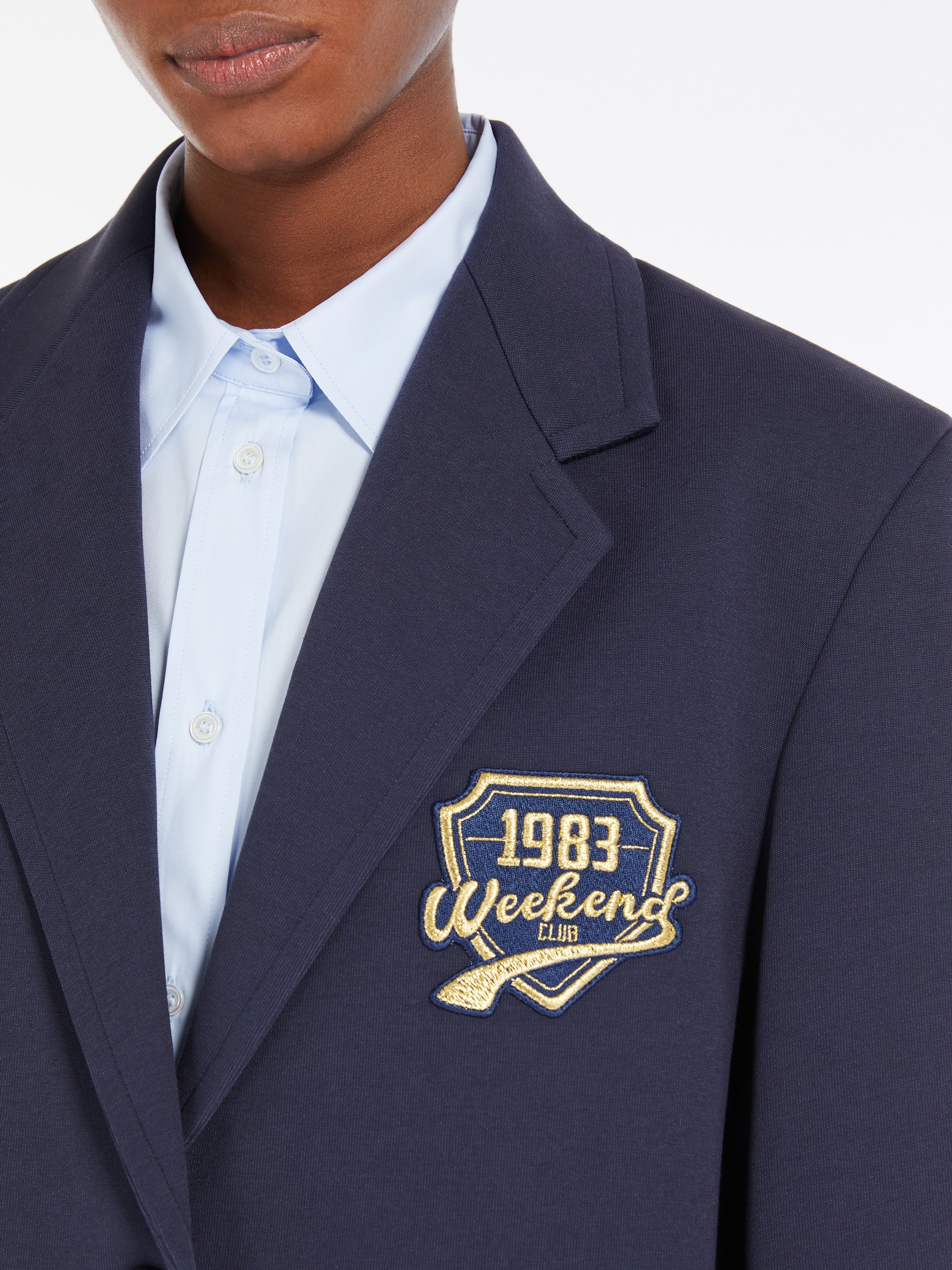 BRAMA Jersey blazer with embroidery - 6