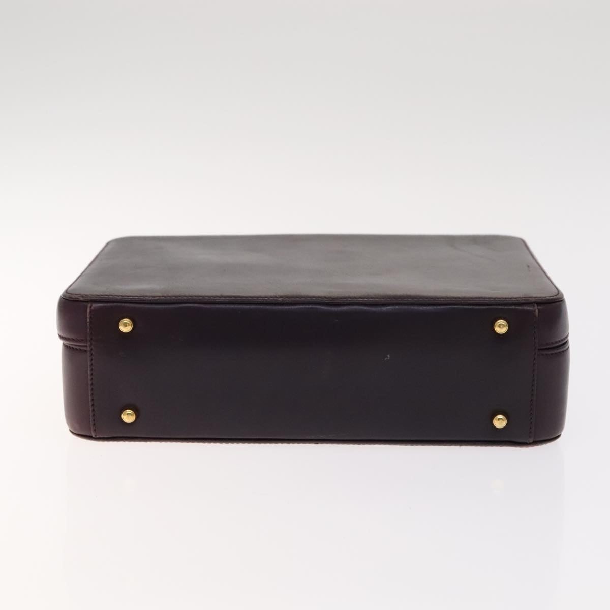 GUCCI Hand Bag Leather Purple Gold - 5