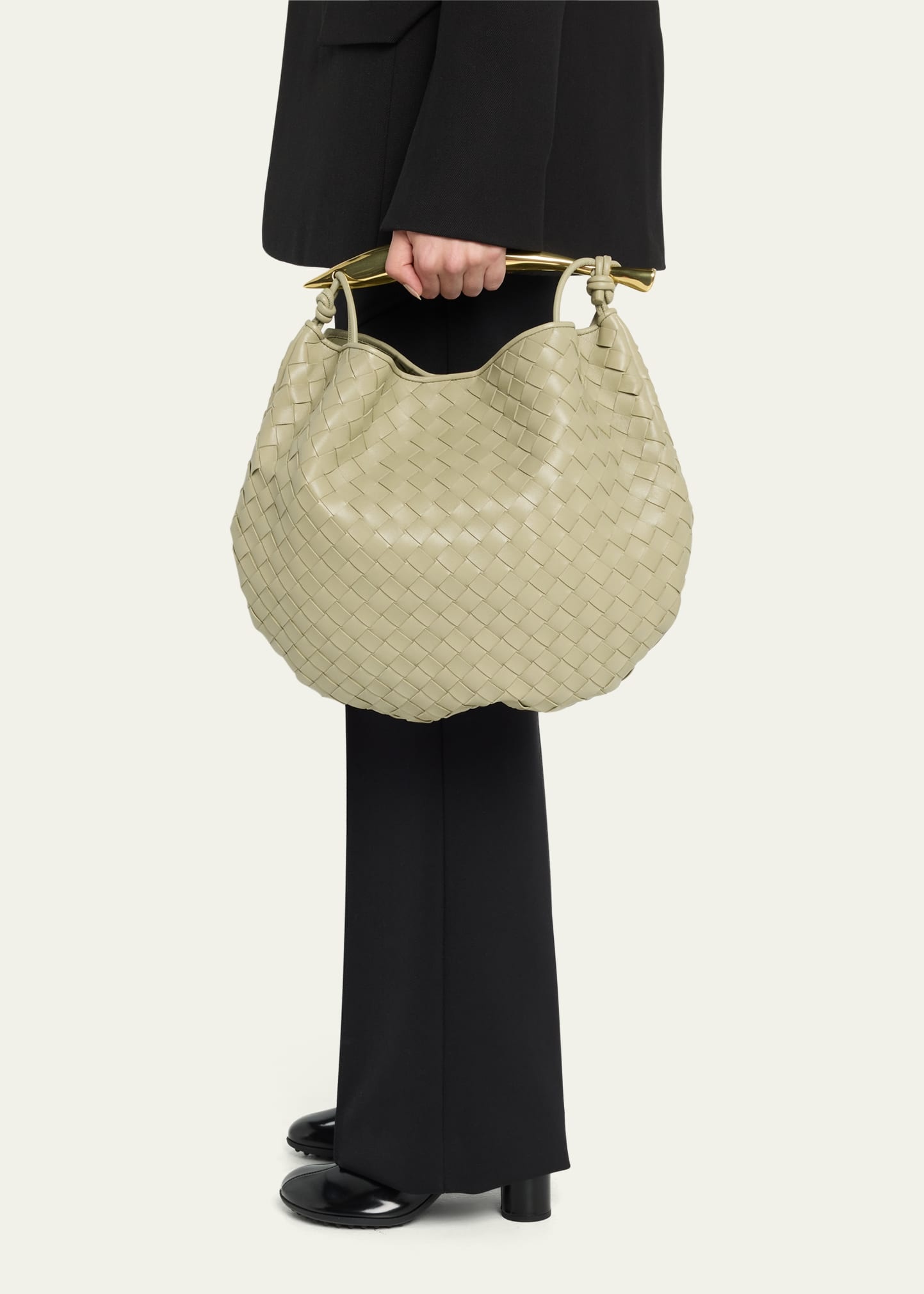 Sardine Medium Intrecciato Leather Top-Handle Bag - 2