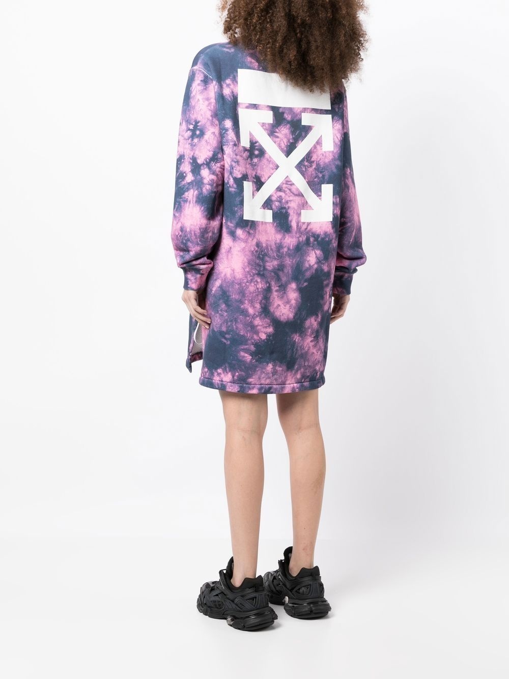 Arrows tie-dye sweatshirt dress - 4