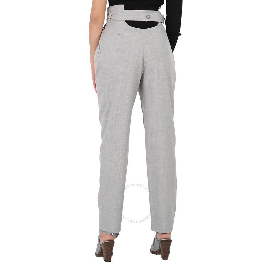 Burberry Cut-out Detail Wool Tailored Trousers - 6