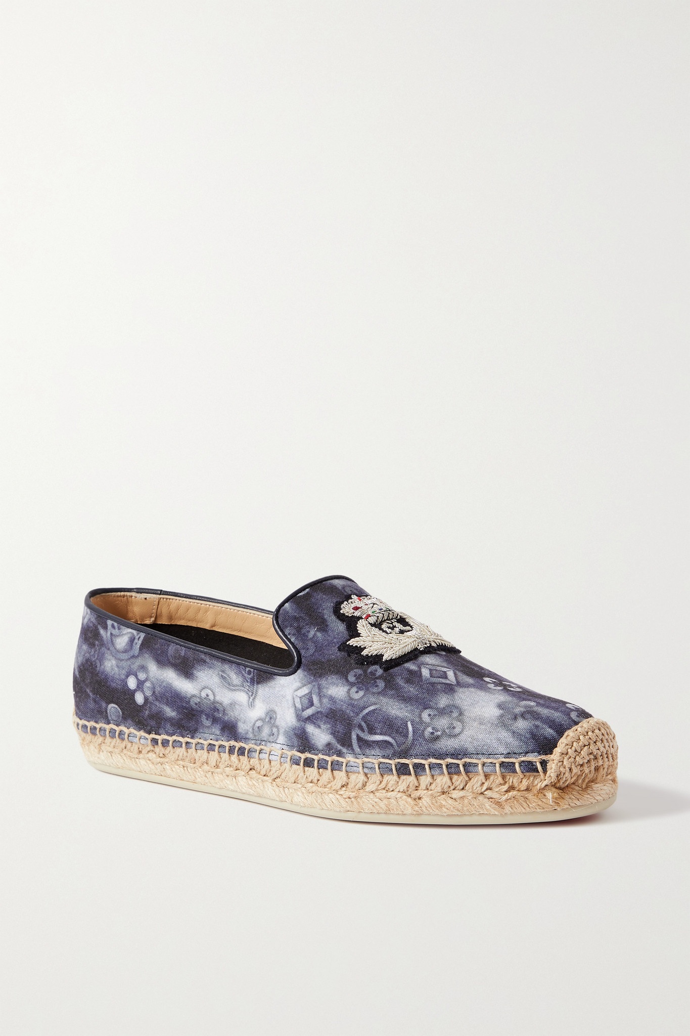 Nanou Orlato logo-embroidered tie-dyed canvas espadrilles - 1