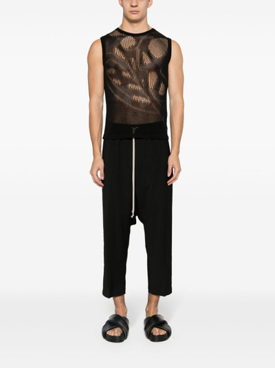 Rick Owens drawstring-waist cropped trousers outlook
