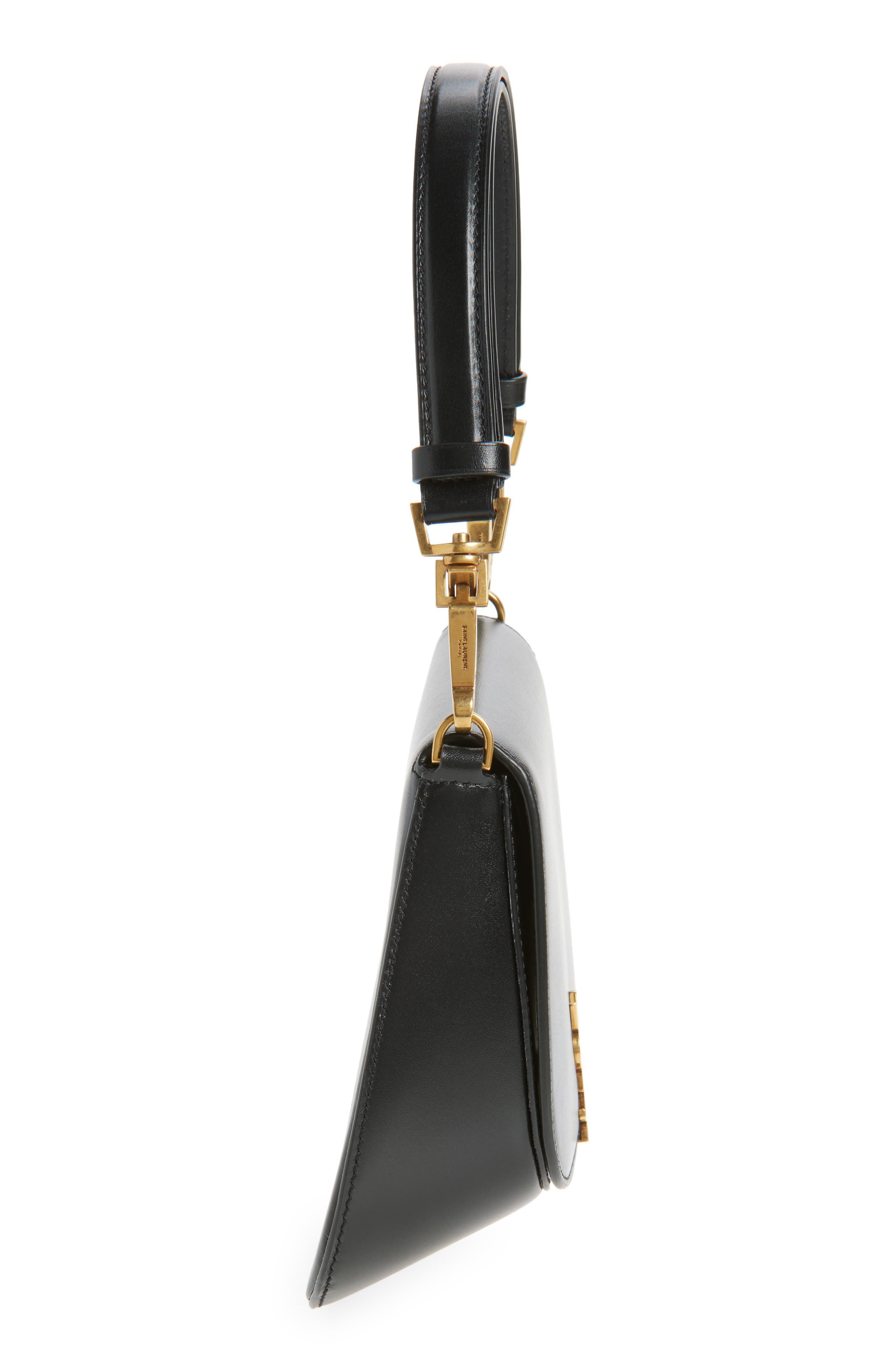 Saint Laurent Mini Voltaire Box Leather Top Handle Bag in Noir at Nordstrom - 5