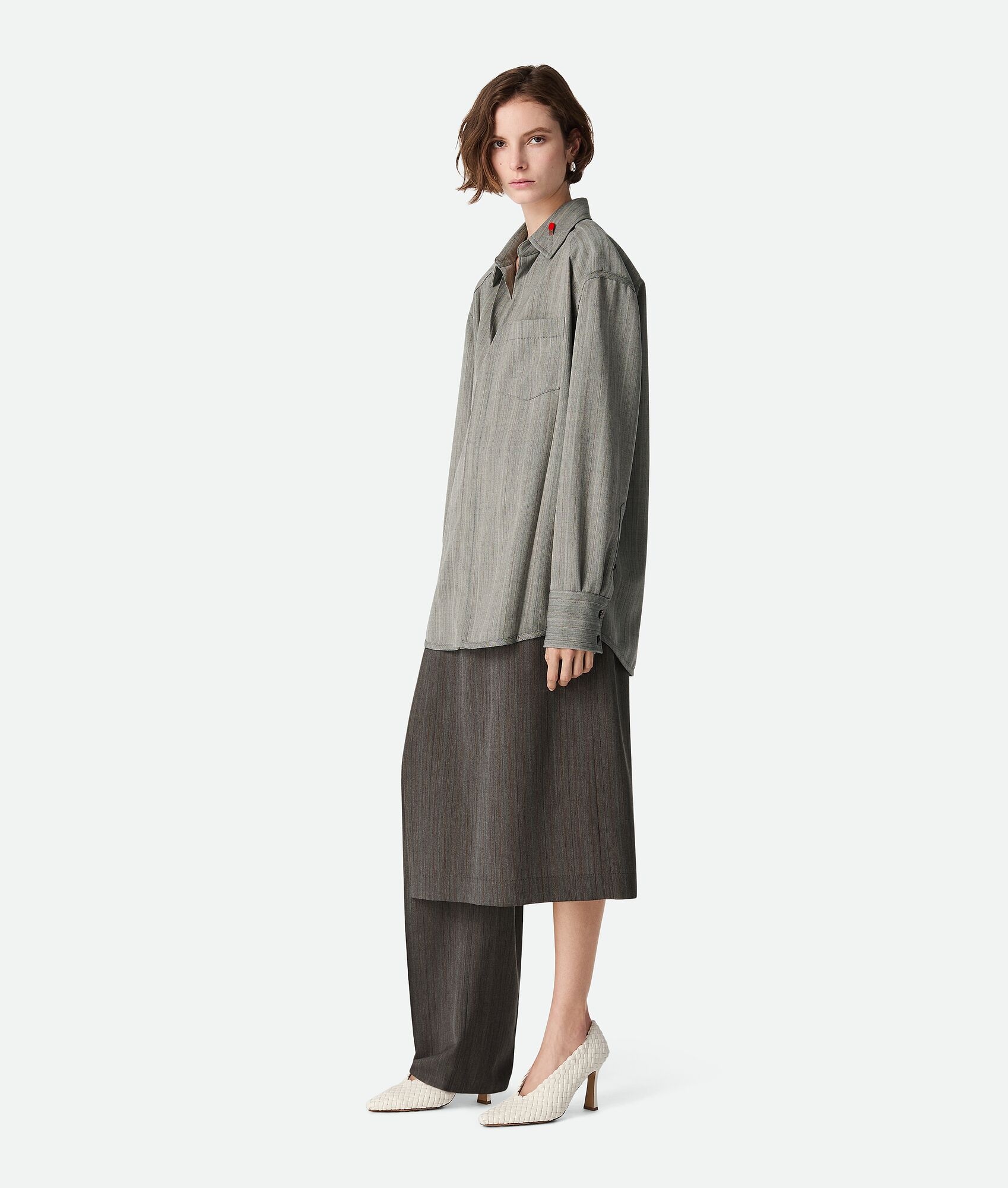 Wool Subtle Stripe Shirt - 2