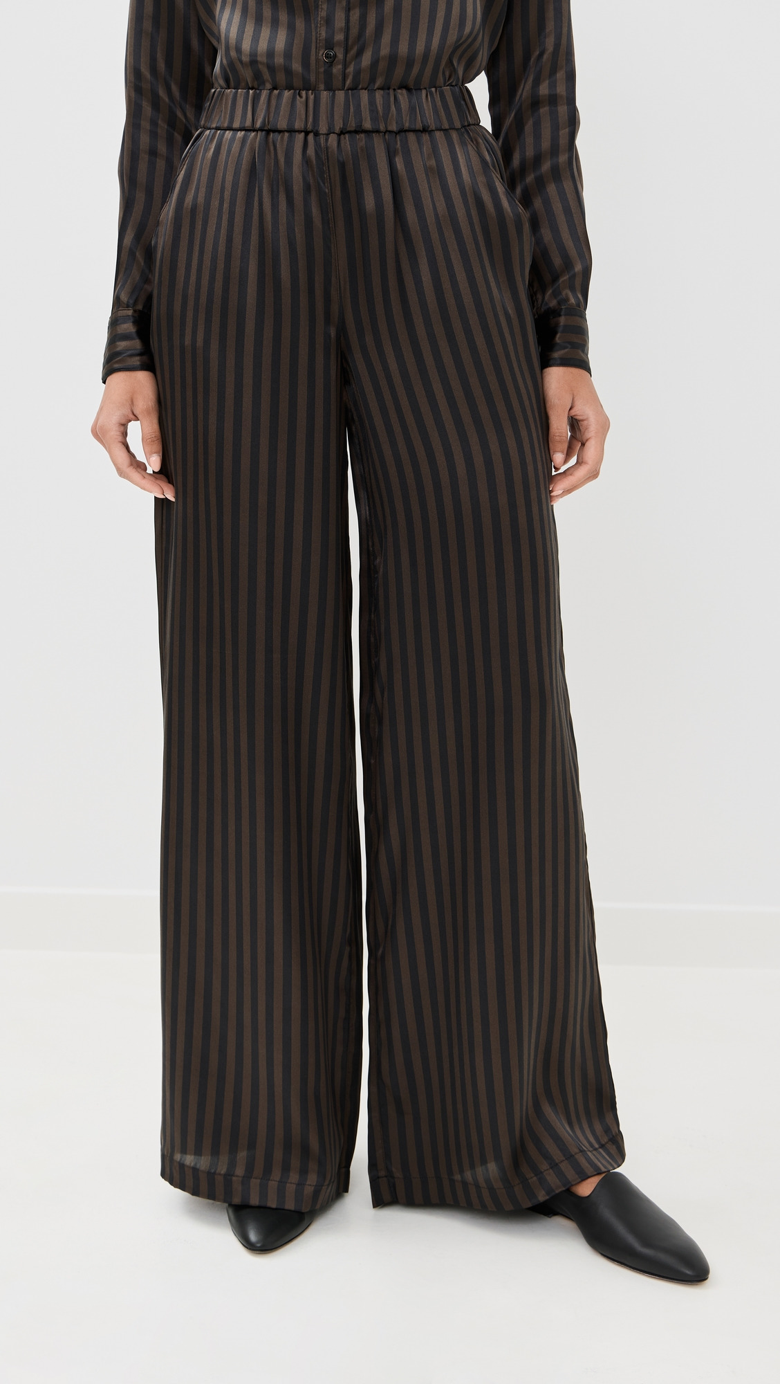 Wide Leg Silk Pants - 6