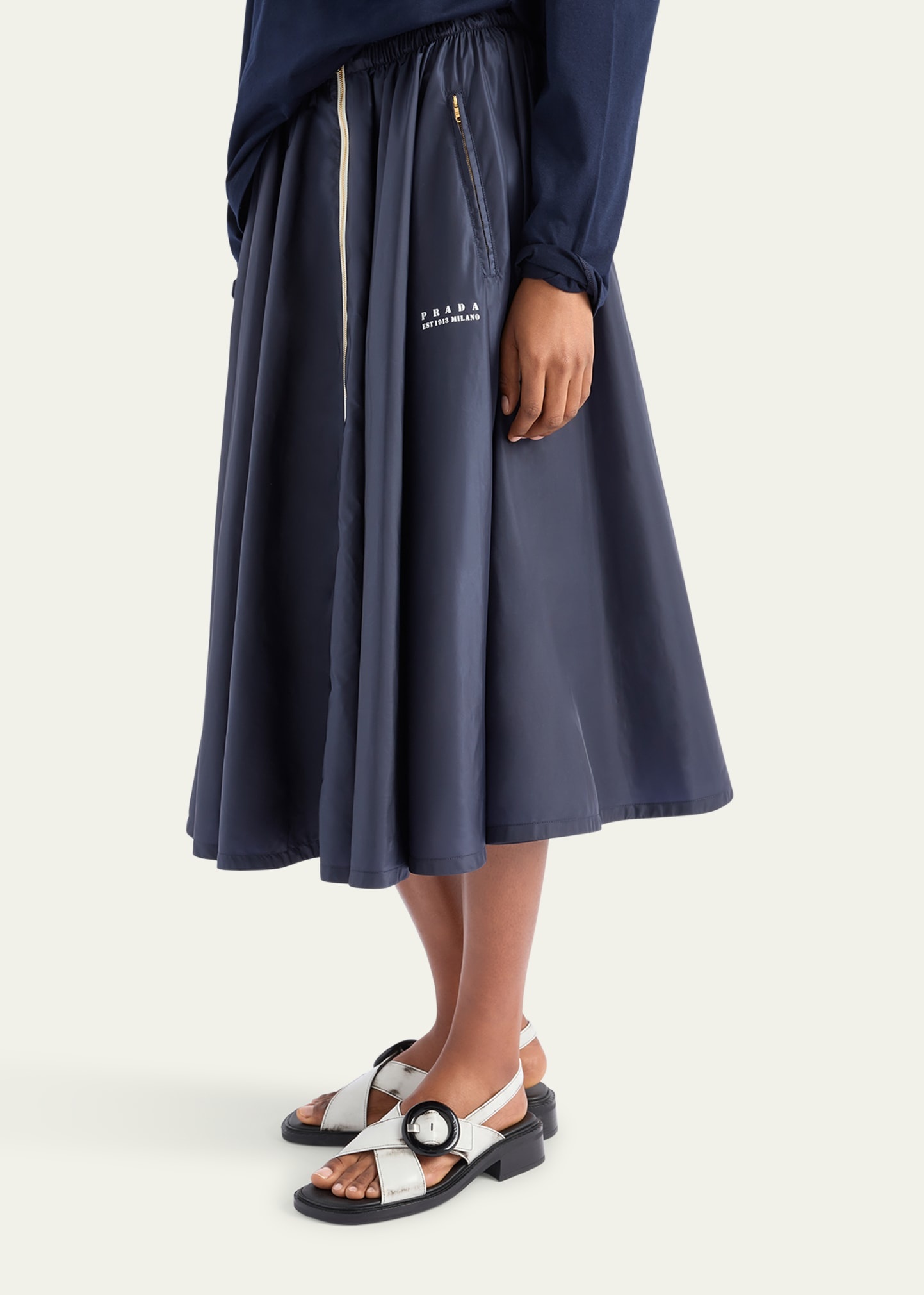 Re-Nylon Pleated Full Skirt - 4
