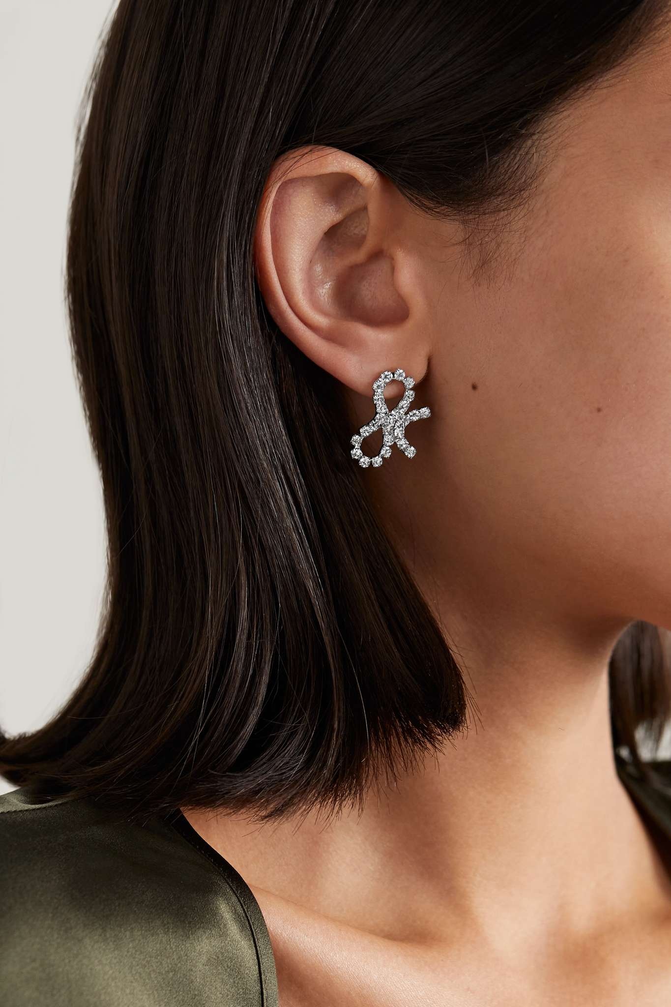Romy silver-plated crystal earrings - 2
