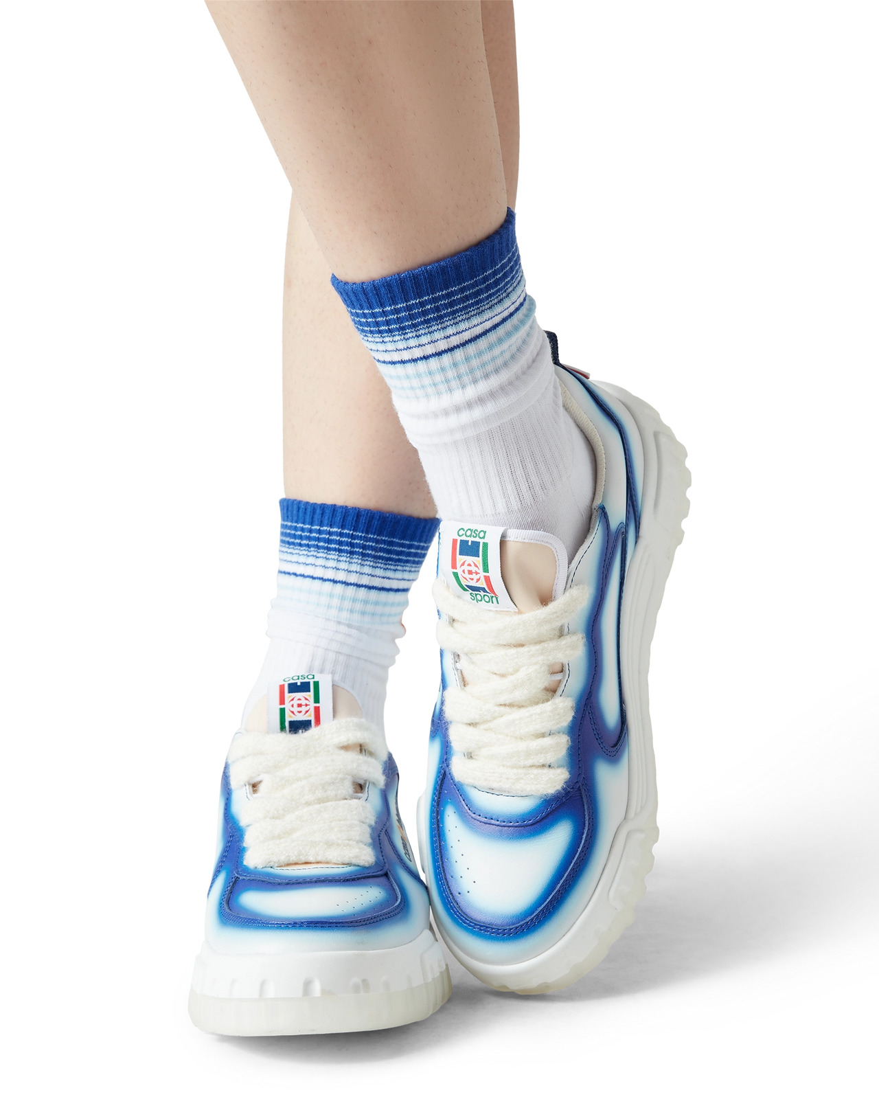 Women's Court Blue Fade Sneaker | Casablanca Paris - 5