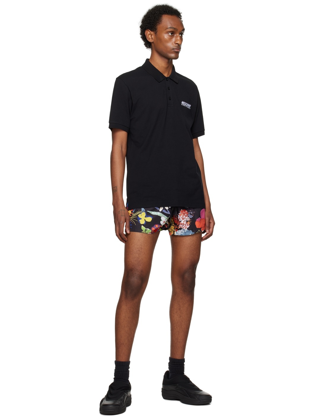 Black Embroidered Polo - 4