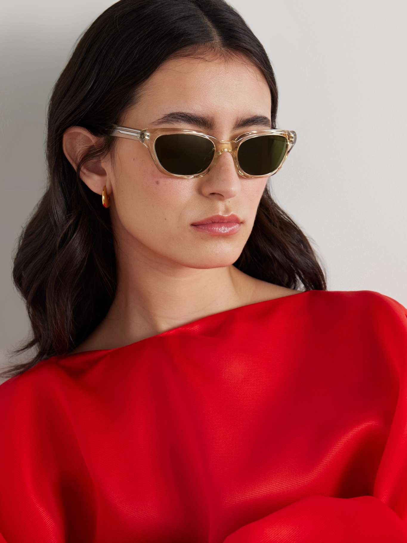 + Khaite cat-eye acetate and gold-tone sunglasses - 2