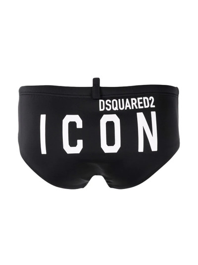 DSQUARED2 logo-print swimming trunks outlook